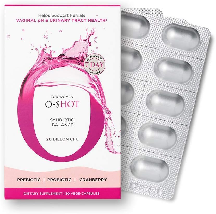 O-Shot (r ビーガン腟プロバイオティクス + 女性のためのプレバイオティック, クランベリーエキス, Chicory Root, 腟 pH, 尿路, 消化不良, ブロッキング, 非乳製品, 非GMO, グルテンフリー, 30 ベジーカプセル