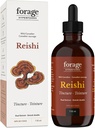 ForageのHyperfoods-元のカナダの野生のReishiのきのこのSuperfoodの液体の補足のエキスのチンキ、ビーガン、非GMOは、免疫システムおよび圧力応答、自然なカルム、118MLを改善します