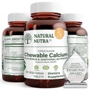 骨の強さのための自然なNutraのChewableカルシウム補足は、筋肉健康を、助けます歯の健康、サポートNerveの健康および心血管の健康を、改善します骨の強さ、120のタブレットを促進します