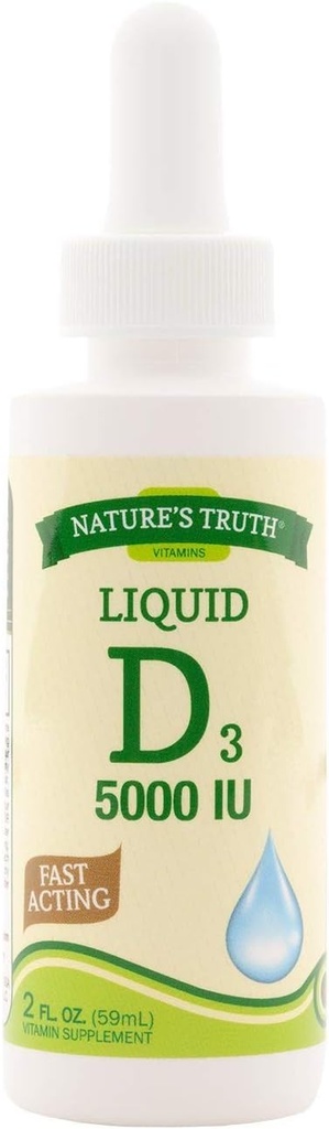 Nature's Truth D3 5000 IUの速い代理のビタミンの補足の液体 - 2つのoz、5のパック