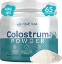 ピュア・コロスタムパウダー130g、40% IgG、65 サービング | ファースト 4-6 時間搾乳、グラスフェッド、牧草地上げ、中西部の米国農場からの未風味の牛のサプリメント | Calostro Bovino パラ Adultos