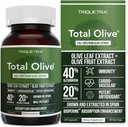 Total Olive® - Olive Leaf Extract(40% Oleuropein) Plus Olive Fruit Extract(20% Hydroxytyrosol) - フルスペクトラム抽出物が増加し、スペインで抽出 - BioPerine吸収増強(60カウント)