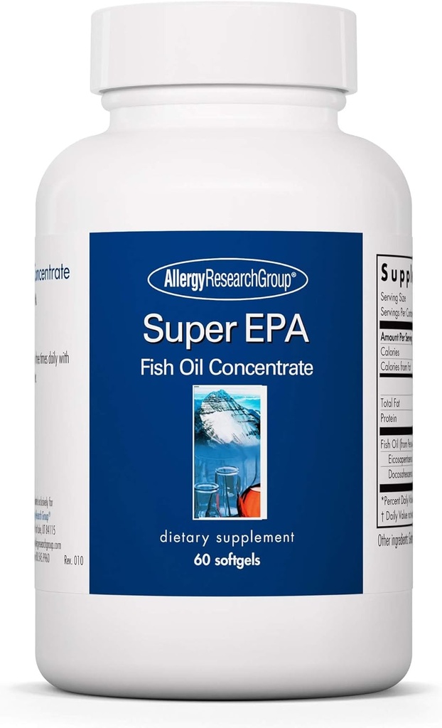 アレルギー研究グループスーパーEPA - オメガ3サプリメント、魚油濃縮物、EPA、DHA、オメガ3脂肪酸、持続的に出産アンチョビ - 60カウント