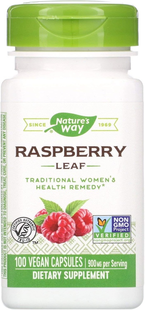 Nature's Way - 赤ラズベリーの葉、450 mg、100カプセル