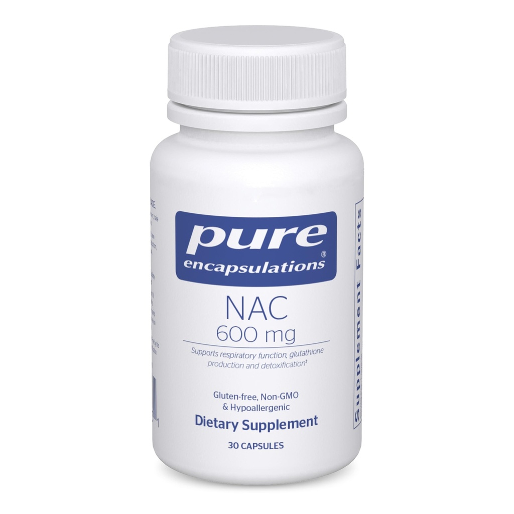 純粋なカプセル封入NAC 600mg - 肺の健康のためのN-アセチルCysteine NACサプリメント & 免疫サポート, 肝臓サポート&抗酸化剤* - フリーフォームN-アセチル-L-Cysteine - 30カプセル