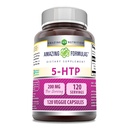 アメイジングフォーミュラ 5-HTP (L-5-Hydroxytryptophan) サプリメント | サービングあたりの200 Mg | ベジギーカプセル | 非GMO | グルテンフリー | アメリカ製 (1パック | 120 カウント)