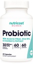 女性のためのNutricost Probiotic 30ビリオンCFU、60カプセル - Acacia繊維、Uva Ursi及びクランベリーのエキス、非GMO及びグルテンフリーの複合体