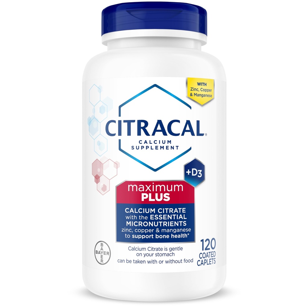 シトラカルマックスプラス、650mgカルシウムクエン酸塩、簡単に吸収され、25mcg(1000 IU)ビタミンD3、骨の健康サポート、年齢12 +のためのカルシウムサプリメント、120カウント(パッケージ5月Vary)
