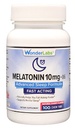 ワンダーラボラトリーズChewable Melatonin 10mg + B6 速い分解はあなたが眠るより速く落ちるのを助けます、長期滞在100 カウントを眠ります