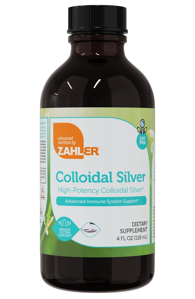 Zahler's High-Potency Colloidal Silver, Advanced Immune System Support, 4 FL OZ.