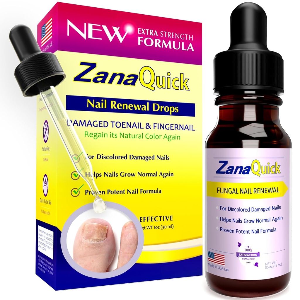 ZanaQuickの余分強さの足の爪及び指の修理低下-厚い、損傷及び変色された釘のための釘の心配の更新 - 1のパック、0.50のflのoz