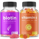 NutraChampsビオチングミーと(2パック)ビタミンCグミーズバンドル
