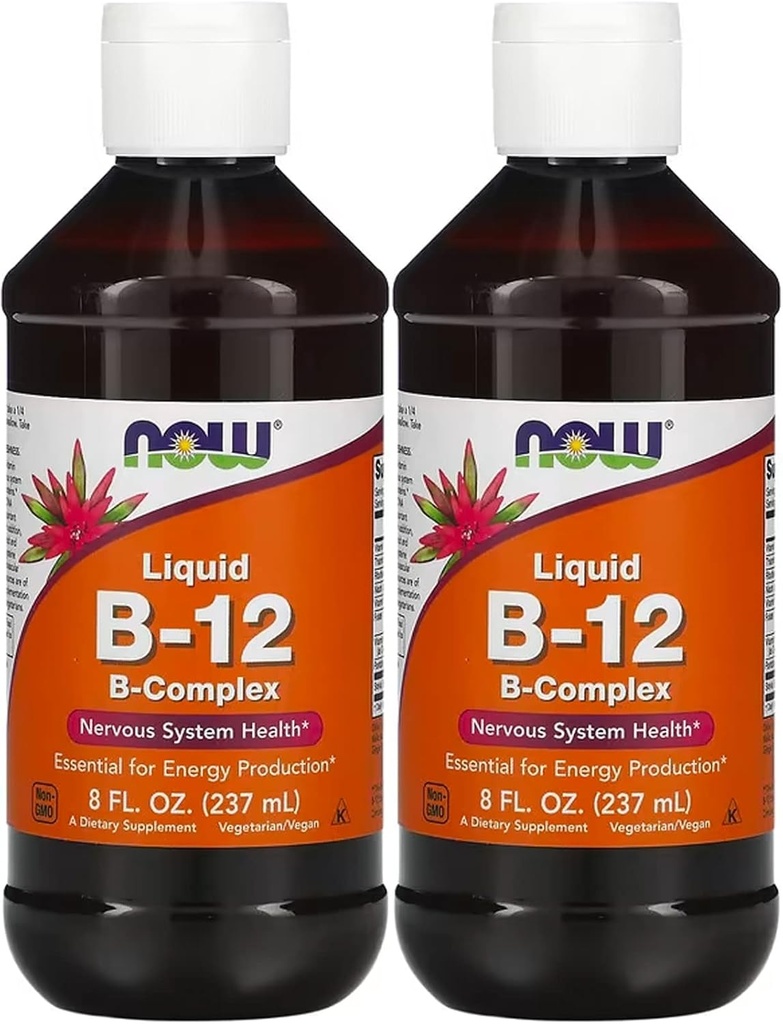 NOWの食糧ビタミンB-12液体、8oz (2のパック)