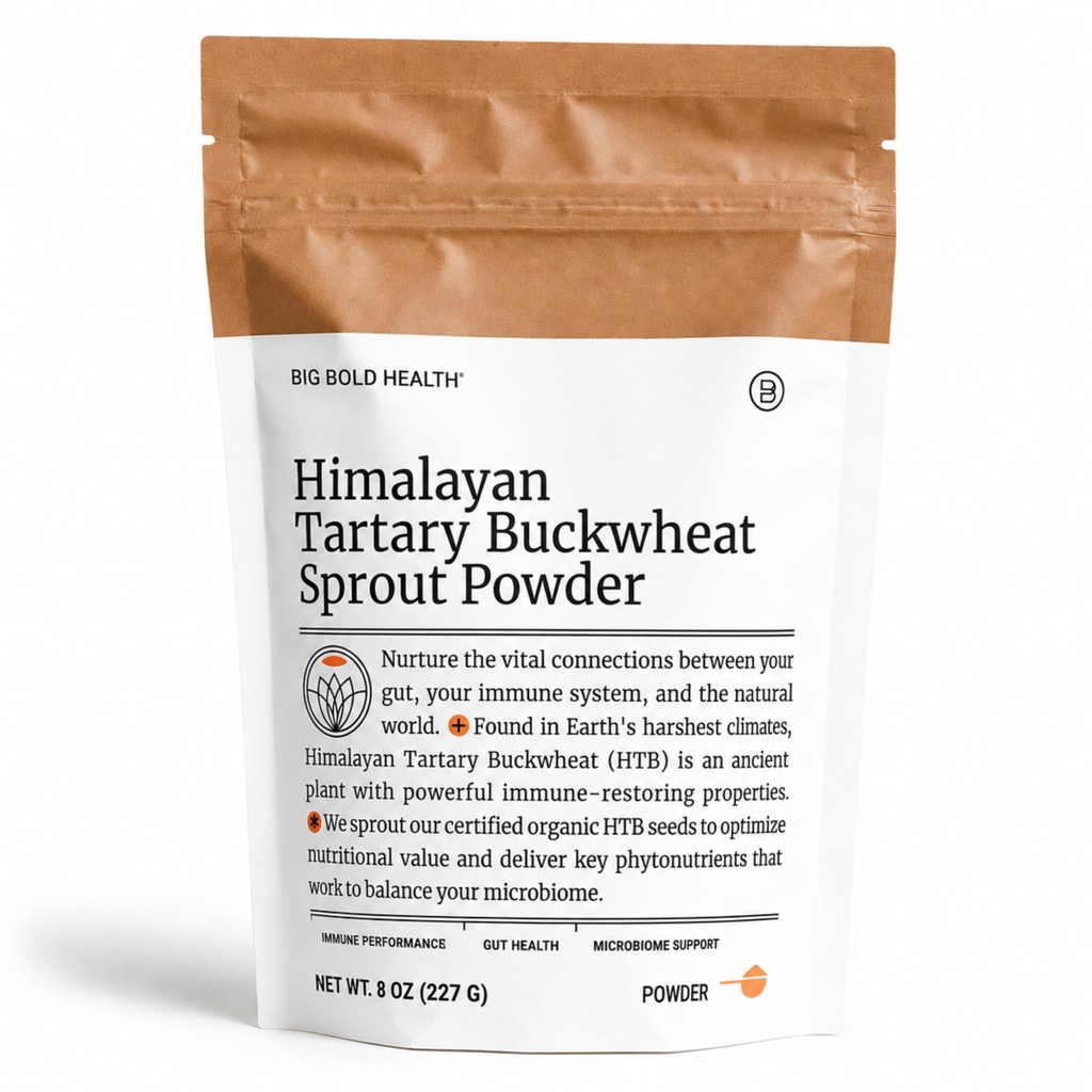 BIG BOLD HEALTH Himalayan Tartary Buckwheat Sprout Powder - 免疫サポート スーパーフード200倍以上のポリフェノール、プレバイオティック繊維、非GMO、グルテンフリー、穀物フリー、ベジタリアン、30食
