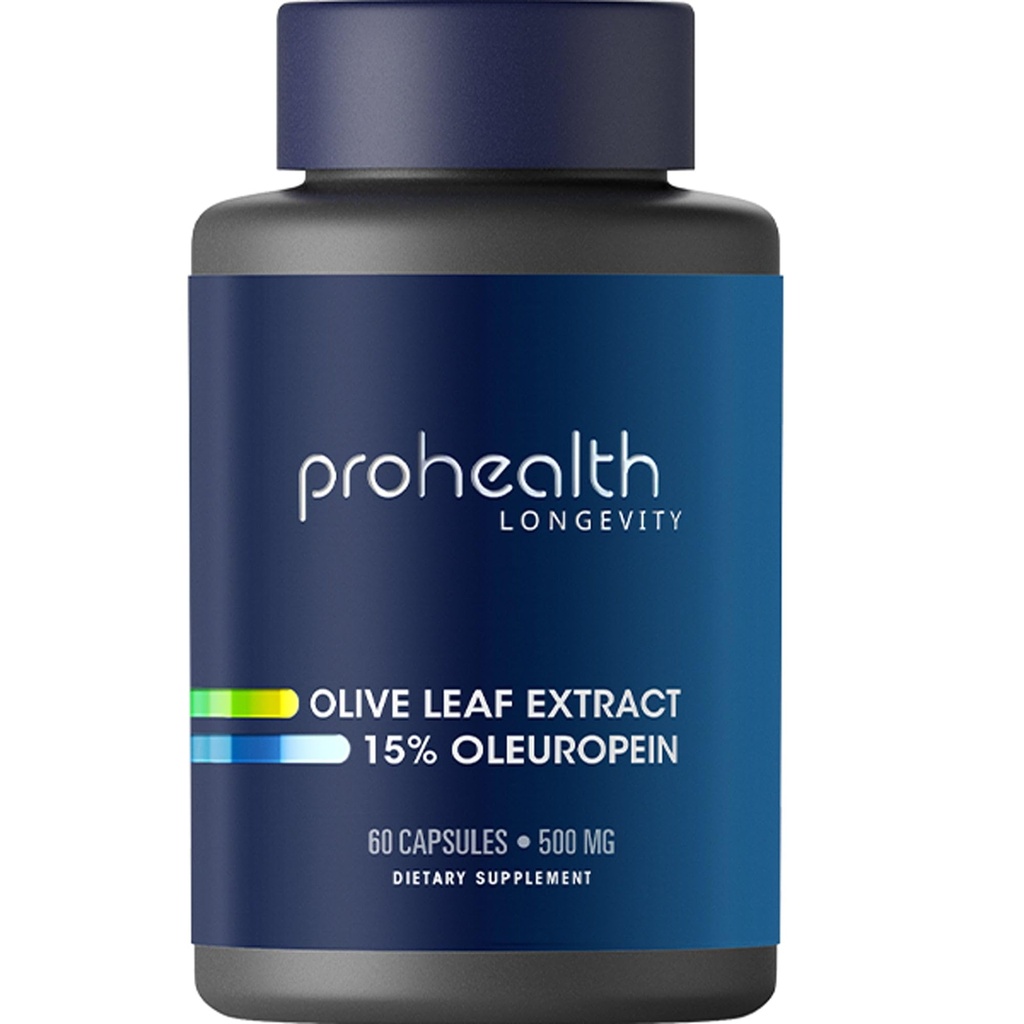 ProHealthのオリーブ葉のエキス(15% Oleuropein) (500のmg、60のベジギーのカプセル)