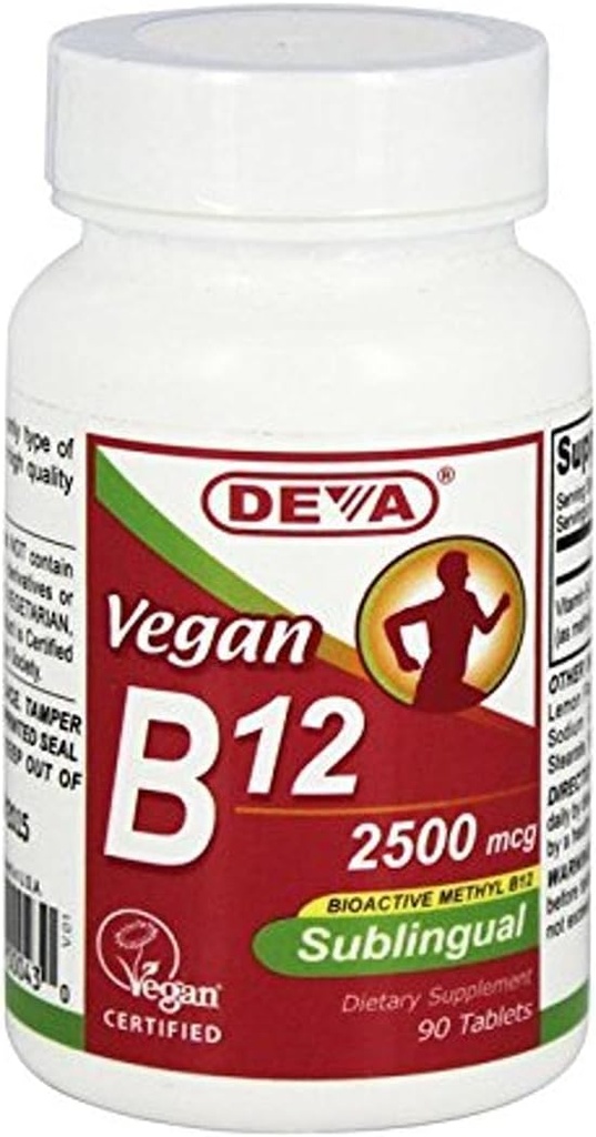 DevaビーガンビタミンB12サブリンガル、90カウント