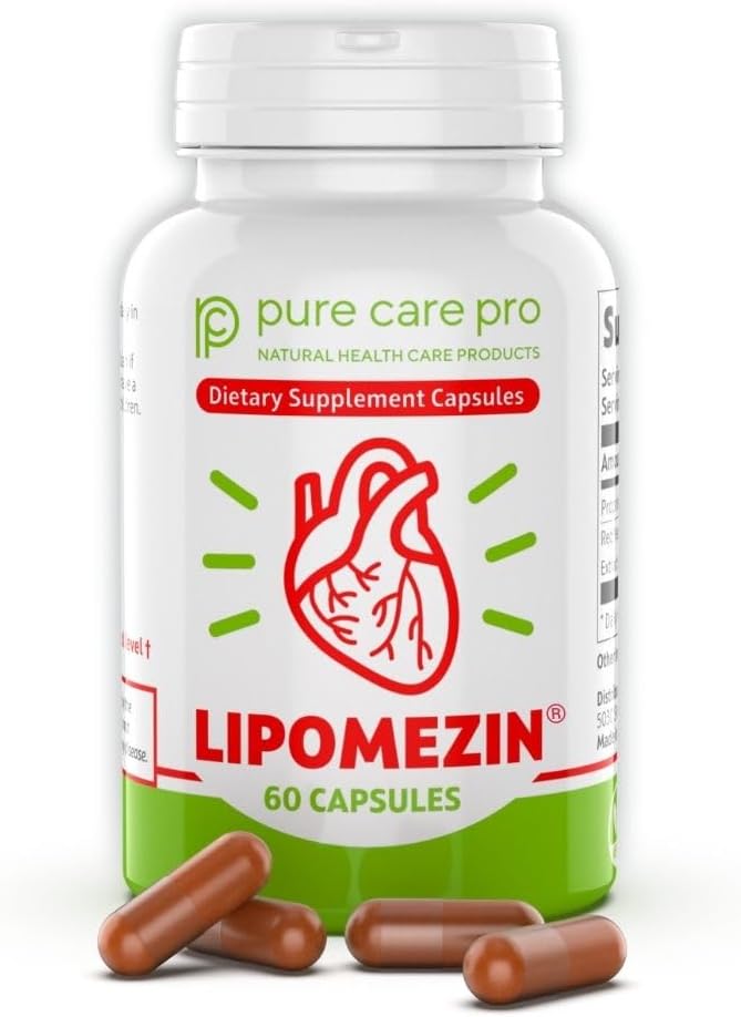 ピュアケアプロシナジーコレステロールサポートブレンド:レッドイーストライス、ポリコサノール、グレープシード&レペディザ - 60ベジタリアンカプセル