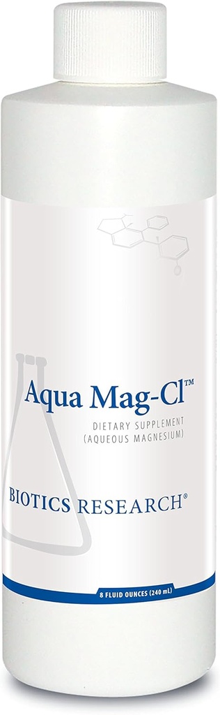 Biotics Research Aqua Mag-Cl™ Easy to Take Liquid Formula, 200 mg Magnesium, Bioavailable, Promotes Relaxation, Cardiovascular Health, Bone Strength, Improves Sleep 8 Fluid Ounces