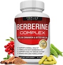 セイロンシナモンとビターメロン2100mg - 高純度97% HCL Berberineサプリメント、サポート全体的な健康&免疫システム、非GMOビーガン90カプセル