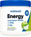 Nutricostエネルギーコンプレックス(グリーンアップル)(60サービング) - クリーンエネルギーパウダー、300gサプリメント