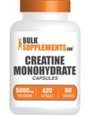 BulkSupplements.comクレアチンモノハイドカプセル - Micronizedクレアチンピル - グルテンフリー、7カプセル/サービング(5000mg)、420カウント(パッケージ1)