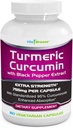 Turmeric Curcumin Complex with Black Pepper Extract - 755mg per Capsule, 180 Veg. Caps - Contains Piperine (for Superior Absorption and Tumeric Bio-Availability) and 95% Standardized Curcuminoids