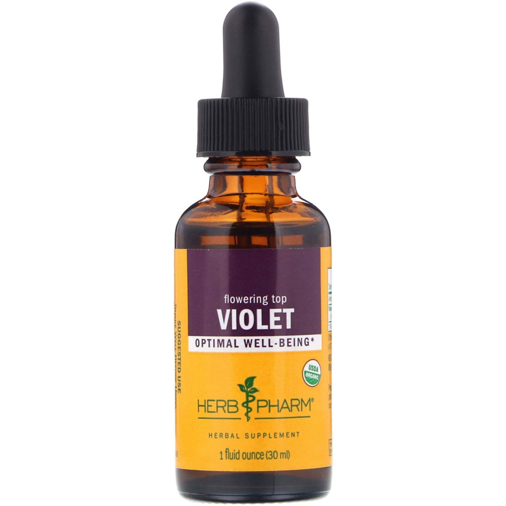 Herb Pharmは有機性バイオレットの液体のエキス、1つのFlのozを証明しました