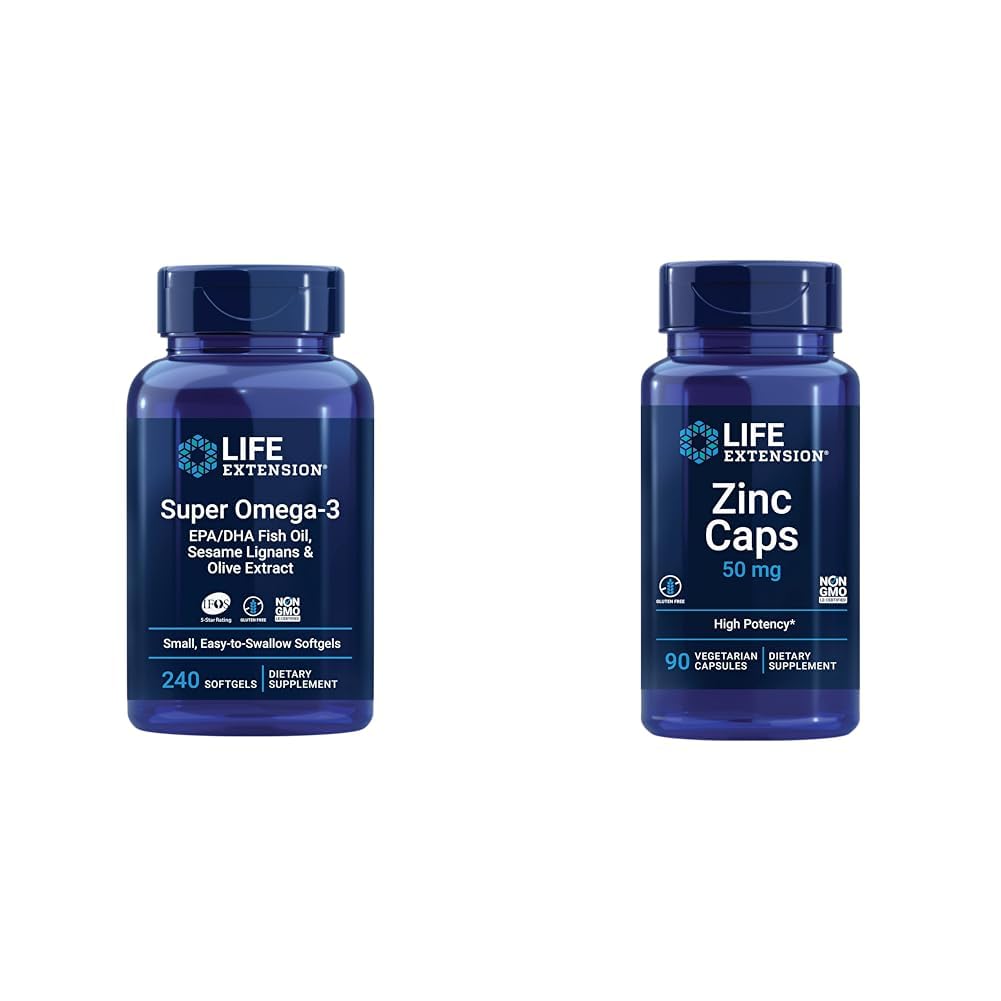 生命延長極度のオメガ3 EPA/DHAの魚油、Sesame Lignans及びオリーブのエキス- Omega 3の補足及び亜鉛帽子、亜鉛50のmg、亜鉛クエン酸塩、サポート ボディの免疫の防衛