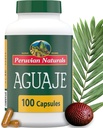 Peruvian Naturals Aguaje Capsules for Women 100 Pills - Natural Curves for Female Health Supplement, Powerful Hormone Balance, Buriti Fruit, Non-GMO, Vegan