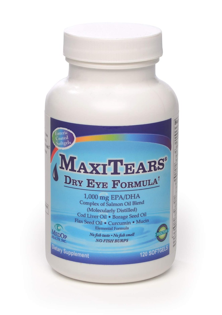 MedOp MaxiTears® ドライアイフォーミュラ 120 ソフトゲル、1bottle