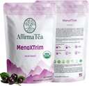 MenoXTrim Organic Menopauseリリーフ: ホルモンバランス | ブロッキング | ホットフラッシュ | 余分な水 | 乳液 | エルバメイト、タンポ、ネトルリーフ、レモンバーム、ターメリック、ジンジャー | ナチュラルアサイ風味