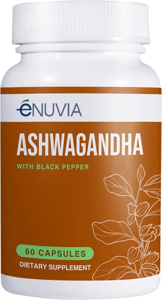 Ashwagandhaの補足-自然な救助およびスタミナ サポートは高められた吸収のヴィーガンのための黒いペッパーのエキスが付いているEaseの張力60のカプセルの純粋なルートを、米国で作らせます