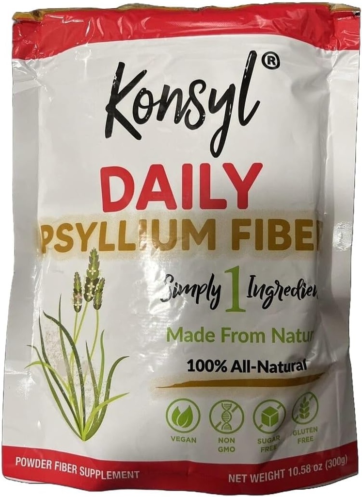 Konsylの毎日のPsyllium繊維-非GMO、ビーガン、Keto-Friendlyの繊維の補足の粉-サポート消化器の健康- 300g/0.158のoz (01のパック)