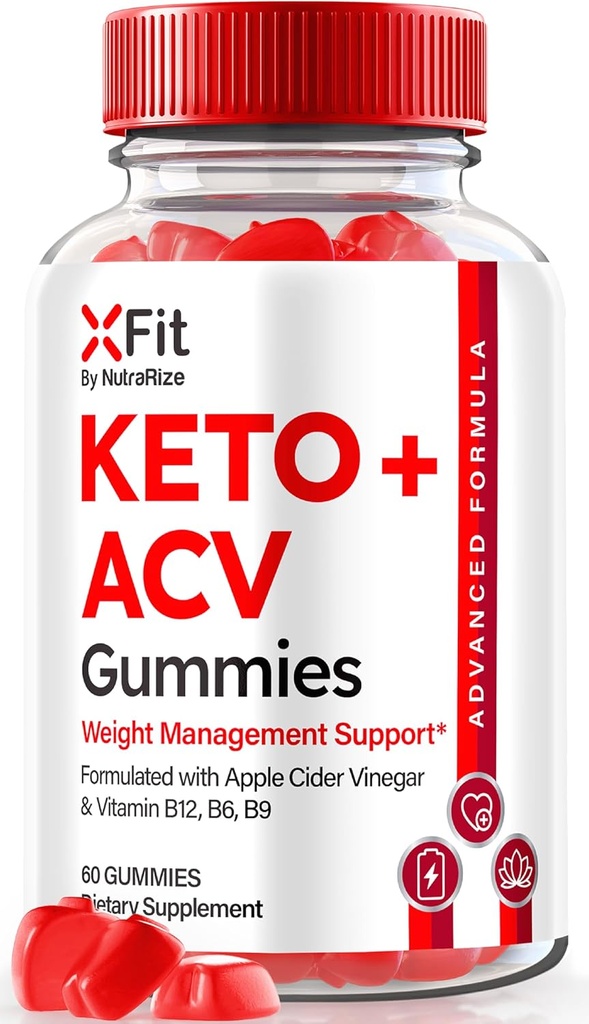 NutraRize Xfit Keto Gummies 減量、公式X Fit Keto+ACV Gummies、オールナチュラルアップルサイダーVinegar 1000MG、健康とフィットネスのためのプレミアムガミー、Gomitasレビュー(60 Gummies)