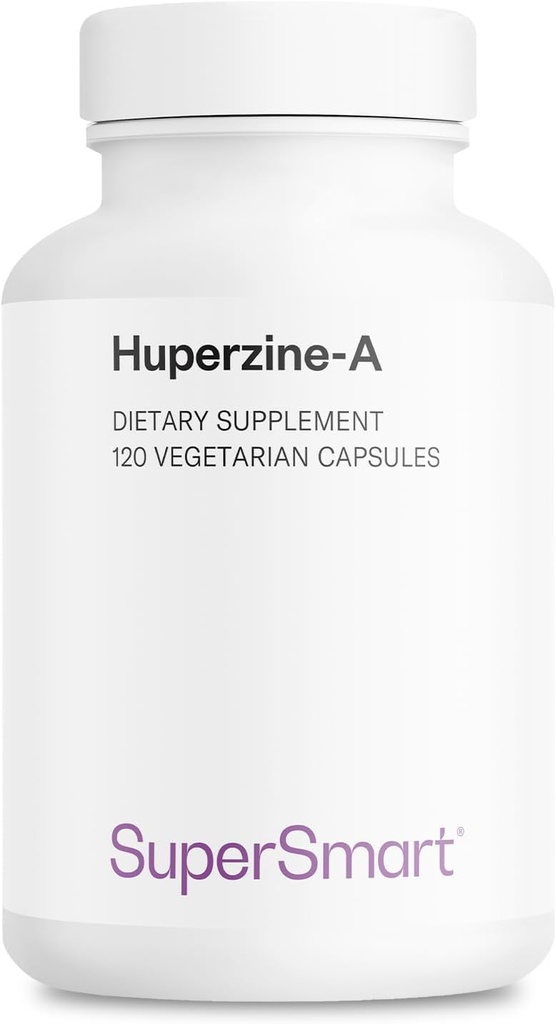 Supersmart - Huperzine-A 100 mcg per Day - Alkaloid Extract Supplement | Non-GMO & Gluten Free - 120 Vegetarian Capsules