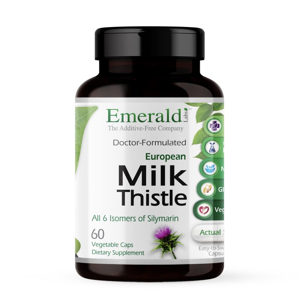 EMERALD LABS のヨーロッパのミルクのこの薬 - 有機性ミルクのこの薬のエキス - 支持の肝臓の健康及び助けは自然なエネルギー、消化及び頭脳の健康を維持します - 60 の野菜カプセル(60 日の供給まで)