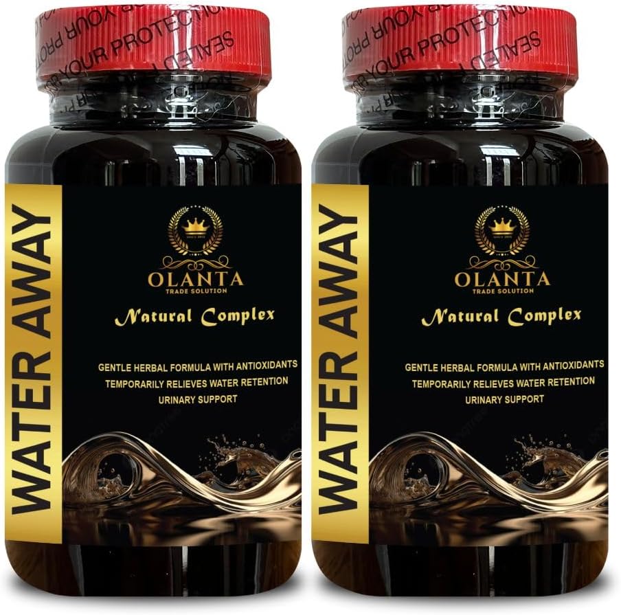 Generic Water Loss Pills for Both - Water Away - Fast Acting Water Away Pills for Women and Men, Fast Acting Bloating Relief, Water Retention and Flushing, Water Pills Caffeine Free - 2 Bottles