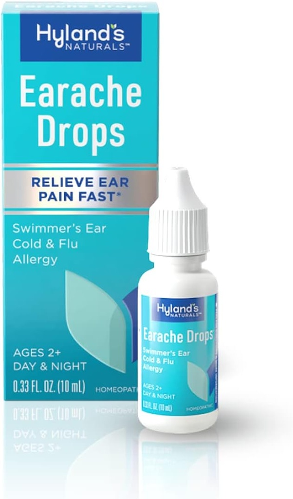 ハイランドの耳痛の低下、風邪およびインフルエンザの自然な救助、白、0.33 Fl Oz