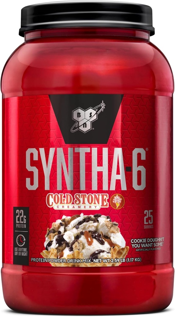 BSN Syntha-6 Whey Protein Powder, Cold Stone Creamery- Cookie Doughn't 欲しいもの, Micellar Casein, Milk Protein Isolate Powder, 25 仕入
