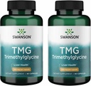 Swanson TMG Trimethylglycine - Amino Acid Supplement Promoting Healthy Liver Function & Heart Health Support - (90 Capsules, 500mg Each) (2 Pack)