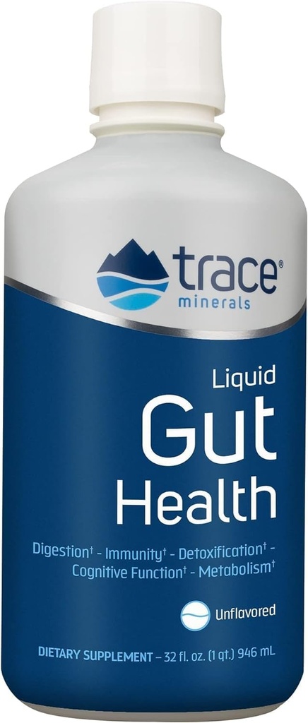 Trace Minerals Gut Health - Support for Gut Lining, Healthy Digestion, Immune System Function - Digestive Health Supplement with Humic & Fulvic Acid - Unflavored, 32 fl oz (About 189 Servings)
