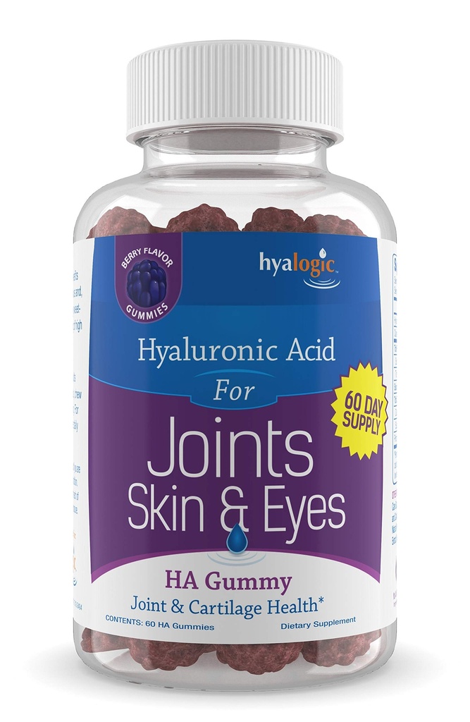 Hyalogic Chewy HAのグミはベリーの味のHyaluronicの酸のグミを混合しました–大人のためのグルテンフリーのグミのビタミン-接合箇所のためのHAの補足、皮及び目–60の計算(120のmg)