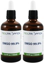 2X DMSO 99.9% ファーマグレード成分 | 低臭気 - ジメチルスルホキシド液 | 2X 3.4 Oz - 2X 100 ml | 高純度 | 2個セット | ヒールトロフェン®