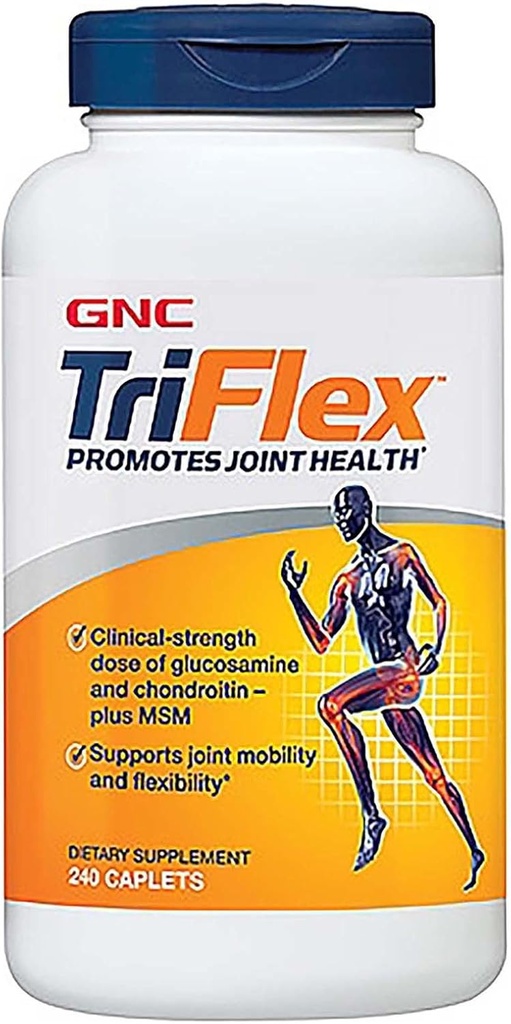 GNC TriFlex, ターゲットジョイント, 骨 & 軟骨の健康 グルコサミン・コンドロイチンとMSMのサプリメント, サポートのモビリティ & 柔軟性, 240 カプセル