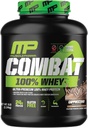MusclePharm Combat 100%の乳白色蛋白質の粉、Cappuccinoの味、Whey蛋白質の隔離剤、女性及び人のための高い蛋白質の粉、グルテンフリーの5のlb、70のサービングとの速い回復及び筋肉利益