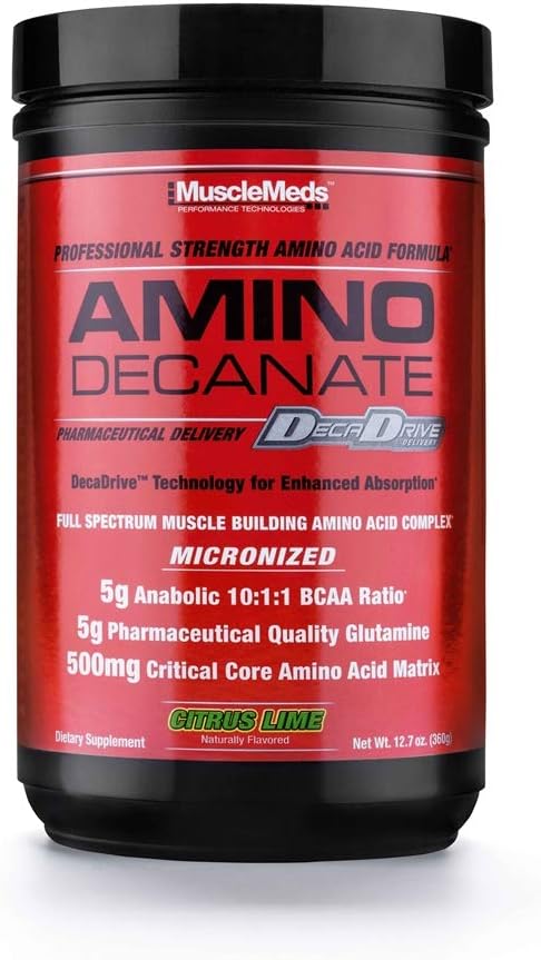 MuscleMeds - アミノ酸コンプレックス(スイカ、13.3オンス)を造るアミノデカnate、フルスペクトラムマッスル
