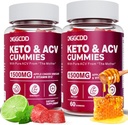 (2パック) Keto ACV Gummies1500MG Keto Gummies Apple Cider Vinegar と Pomegranateビート ジュース パウダー B12 ビーガン非 GMO 120 ガミー