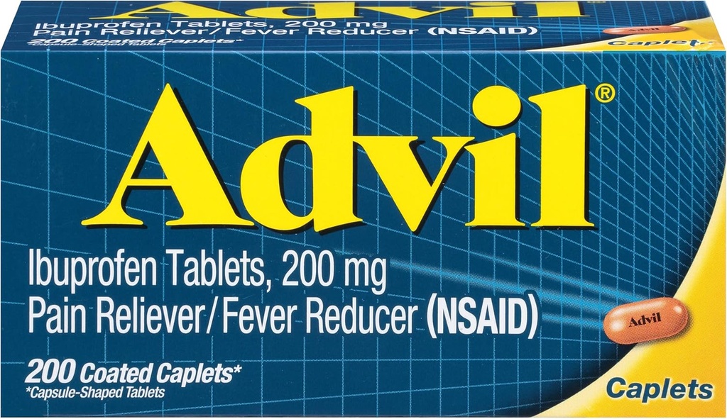 Advil Ibuprofenのタブレット、200の計算