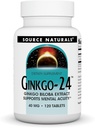 源のNaturals Ginkgo-24 - GinkgoのBilobaのエキスは精神的なAcuity* - 40のmg、120のタブレットを支えます