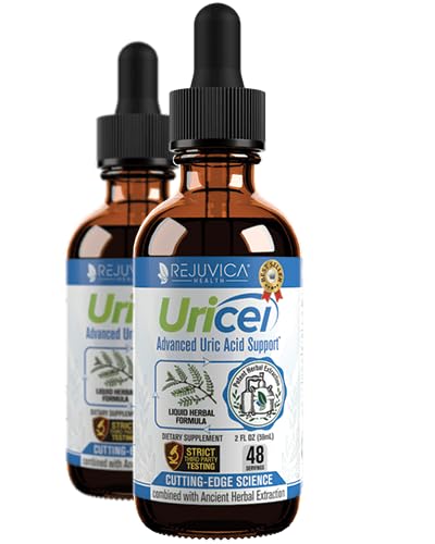 Uricel - 高度な尿酸サポート&クレンジングサプリメント - より良い吸収のための液体配達 - タルトチェリー、チャンカピドラ、セルリーシード、ターメリック&もっと!